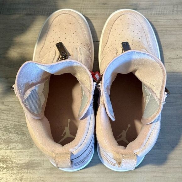 Air Jordan 1 Woman's Gold Zipper High Zip-Up Basketball Streetwear Shoes Size 6 - Picture 6 of 9